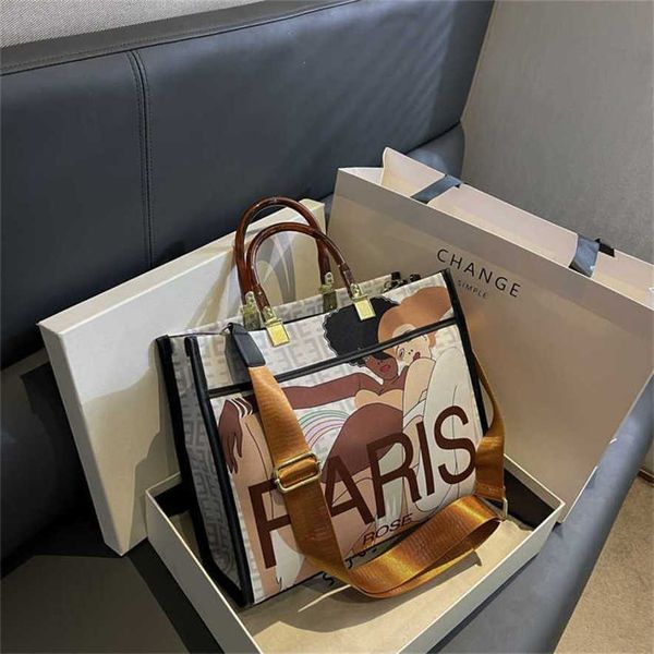 

13% off 2023 fashion handbag new trendy graffiti large capacity tote women's killer one shoulder crossbody handbag bags