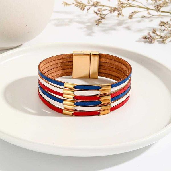 

bracelet fashion pu leather womens student jewelry, Golden;silver