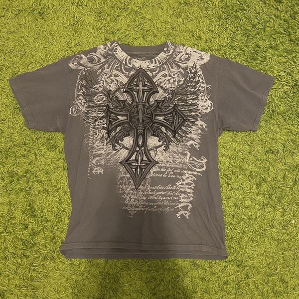 

women's tshirt y2k men's tshirt vintage back wing graphic t for men gothic round neck short sleeve male clothes fashion 230510, White