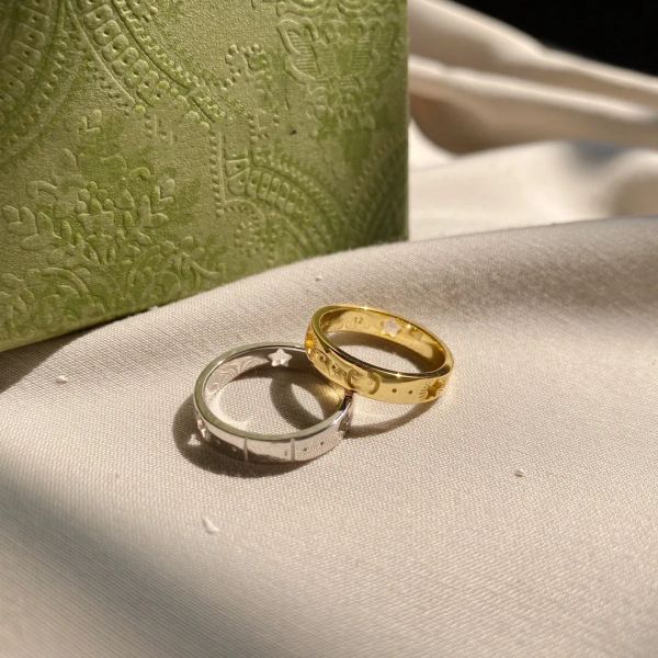 

letter designer ring personality lover rings star fashion silver plated jewelry supply