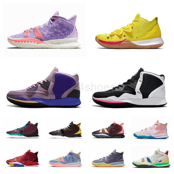 

retro kyrie 5 7 basketball shoes kyries 8 infinity regal purple gold one world 1 people chip light bone sponge sandy creator hendrix horus 3