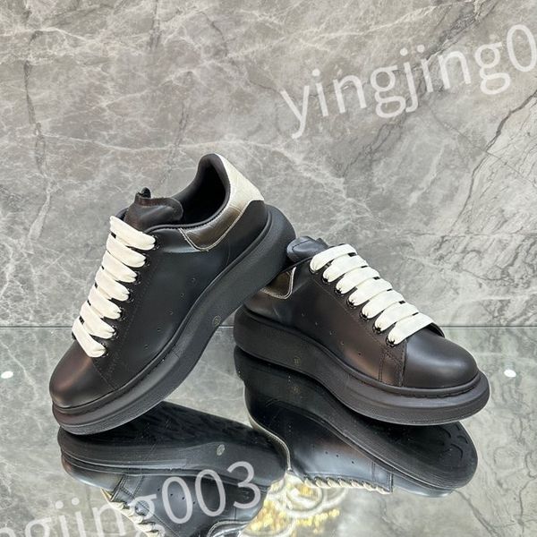 

2023 luxurys mens womens fashion casual shoes loafers designer classic rubber platform leisure comfort four seasons shoes, Black