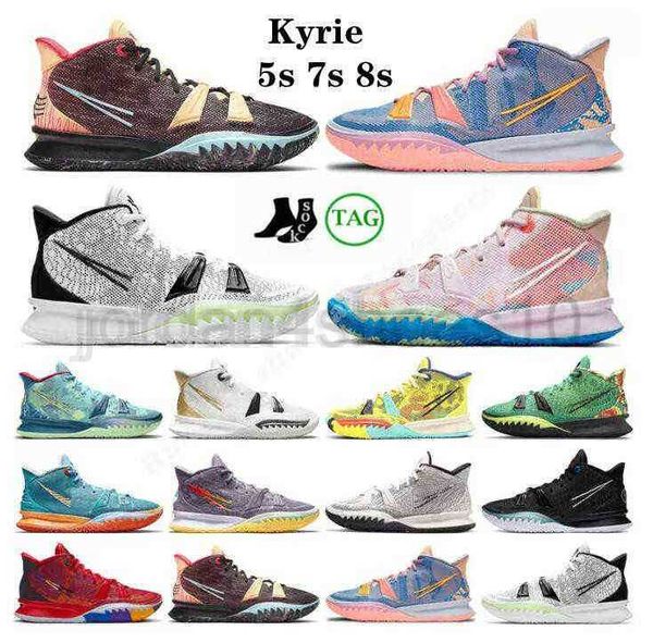 

2022 kyrie 7 s 5s basketball shoes collection special fx pre-heat viii men gold daybreak beach vibes sisterhood icons of sport 3.5