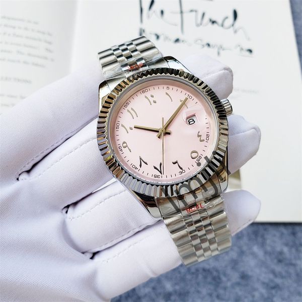 

automatic mechanical folding marker wristwatches 40mm movement style sports roman numeral hour fashion men wristwatch, Slivery;golden