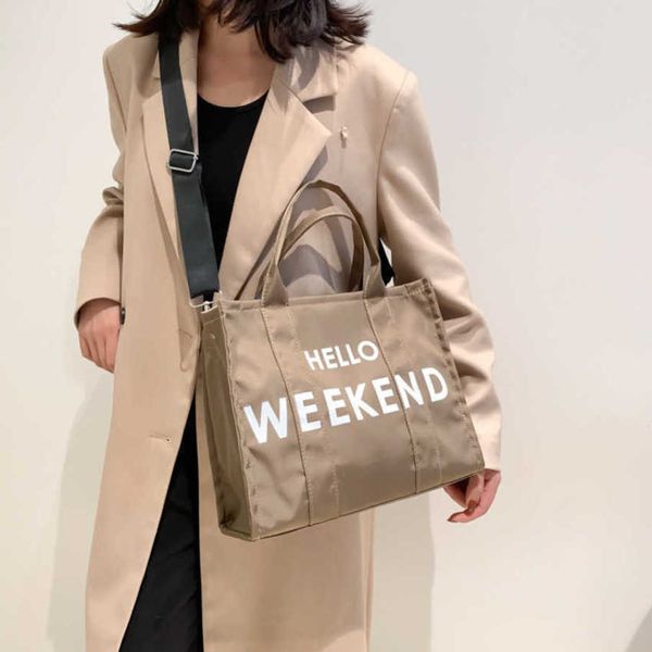 

27% off 2023 fashion cross body h japan south korea new trendy one shoulder letter tote simple and casual large capacity fashionable women&#
