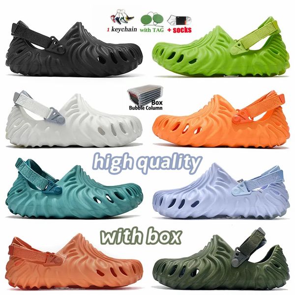 

with box pollex clog mens sandals designer slippers slides classic stratus espadrille sandals cucumber waterproof shoes nursing hospital wom, Black