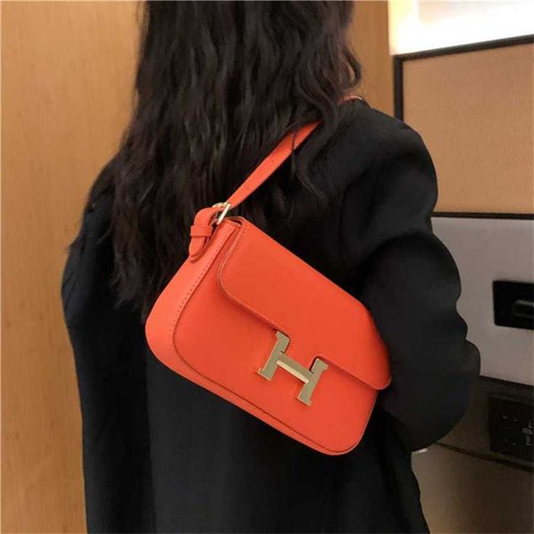 

15% off 2023 handbag new shoulder fashion versatile underarm ins orange crossbody live women's bag niche