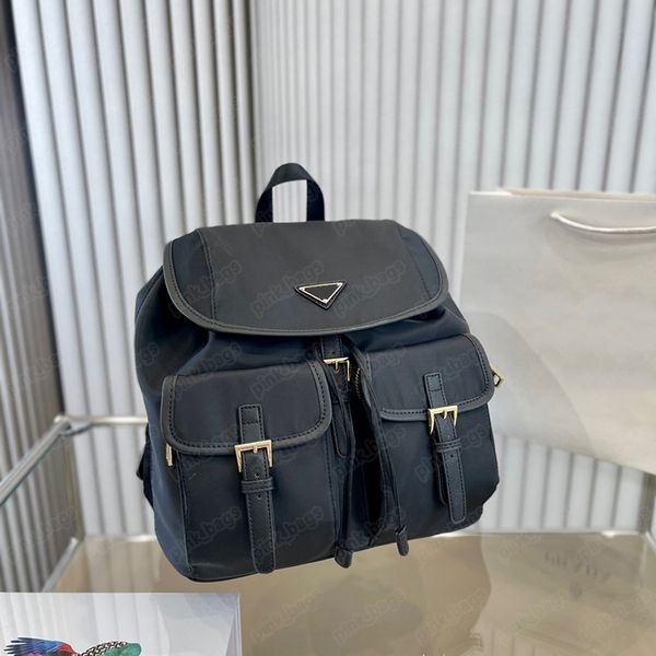 

2025 Luxury Nylon Designer Backpack For Women Mens Black Triangle P Designer Pack Rucksack Handbag Purse Bum Tote Bag Wallet Handbag 2305111BF, Khaki