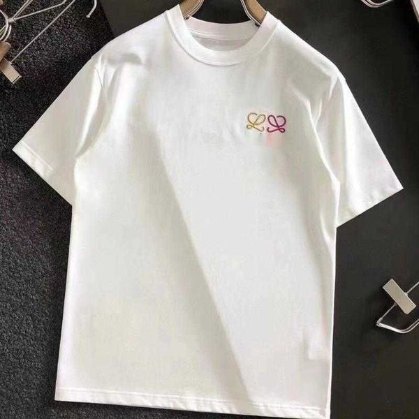 

oversize sweatshirt mens womens tshirts designer tshirt loe embroidery polos tees cotton shirt short sleeve tshirt men round neck t-shirt, White;black
