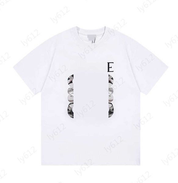 

casual mens designer t-shirts summer classic brand digital stitching letter printing pure cotton round neck short sleeves male tees 2 color, White;black
