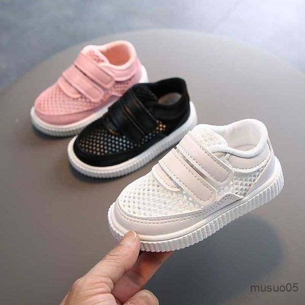 

athletic outdoor air mesh children sport shoes girls summer new casual boys board shoes little white shoe for kids toddler sneakers baby, Black