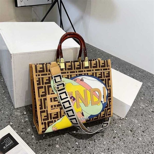 

15% off 2023 fashion woman new graffiti women tote killer shoulder handbag