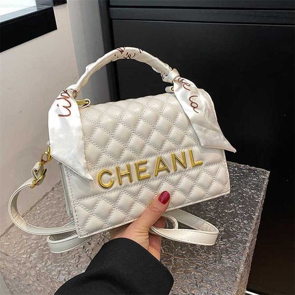 

30% off 2023 fashion handbag for women's new trendy and high end fashionable handheld small square with lingge flap one shoulder crossb