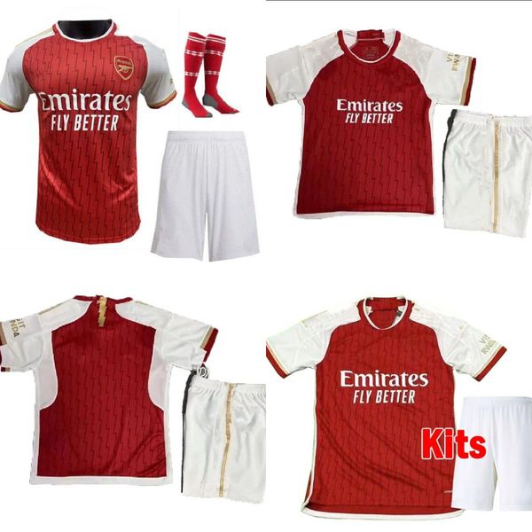 

22 23 smith rowe pepe saka soccer jerseys odegaard thomas martinelli tierney kids kit 2023 football shirt, Black