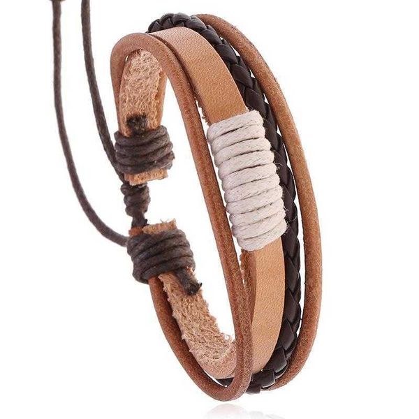 

accessories personality weave vintage cattle leather bracelet carrying strap pull adjustment men and women student jewelry, Golden;silver