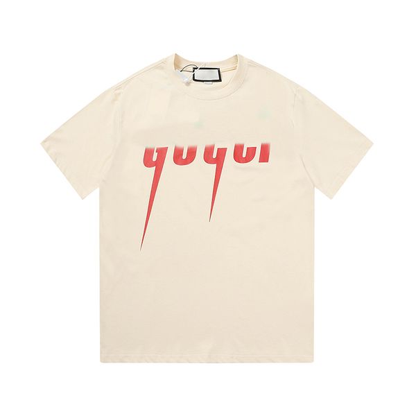 

2men's t-shirt and women's high-end brand men's t-shirts short sleep summer outdoor fashion casual t-shirt printed with pure, White;black