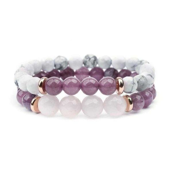 

natural stone beaded bracelet white turquoise wholesale ornament, Golden;silver