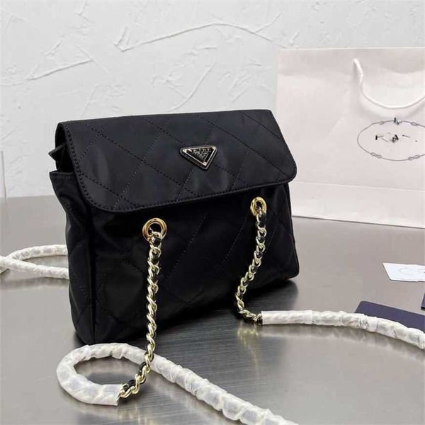 

19% off 2023 fashion handbag family's new lingge chain women's bag parachute wandering medieval black gold nylon canvas one should
