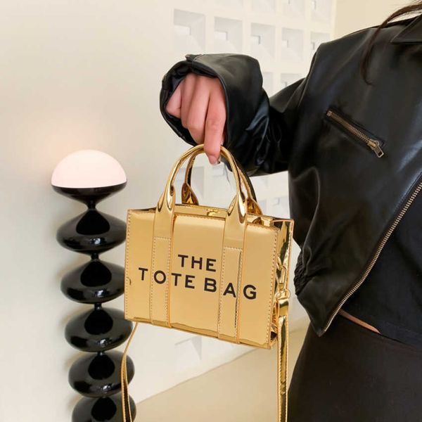 

50% off 2023 fashion handbag new fashionable bright face small tote letter printed handbag single shoulder crossbody bag