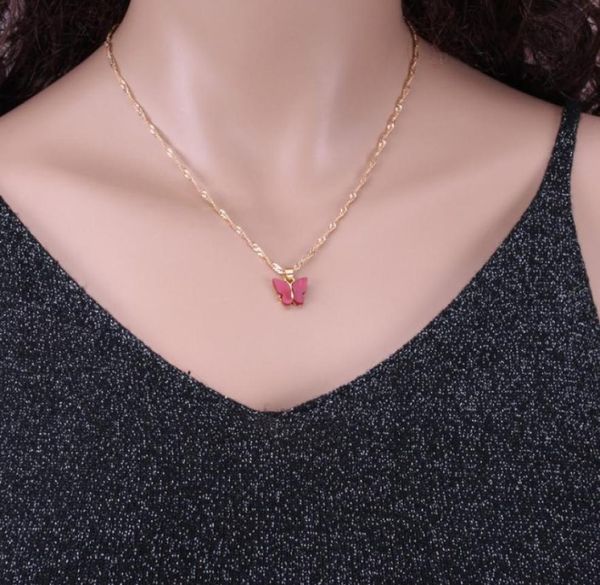 

lovely butterfly chokers necklaces for womens gold plated simple style jewelry gifts chokers necklaces8740149, Golden;silver