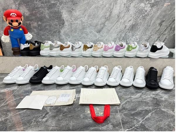 

new fashion mens women designer casual shoes classic do-old dirty shoes mid double height bottom trainers leather glitter golden quality, Black