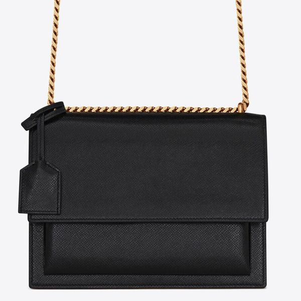 

fashion shoulder bag womens crossbody bag metal logo chain design envelope style handbag messenger bag attached packaging box