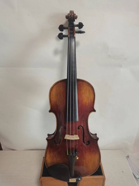 

master 4/4 violin hopf model solid flamed maple back spruce hand carved 2726