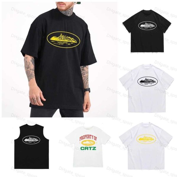 

designer of luxury t-shirt brand t shirt clothing corteiz letter short sleeve spring summer tide men and women tee new polo c22, White;black