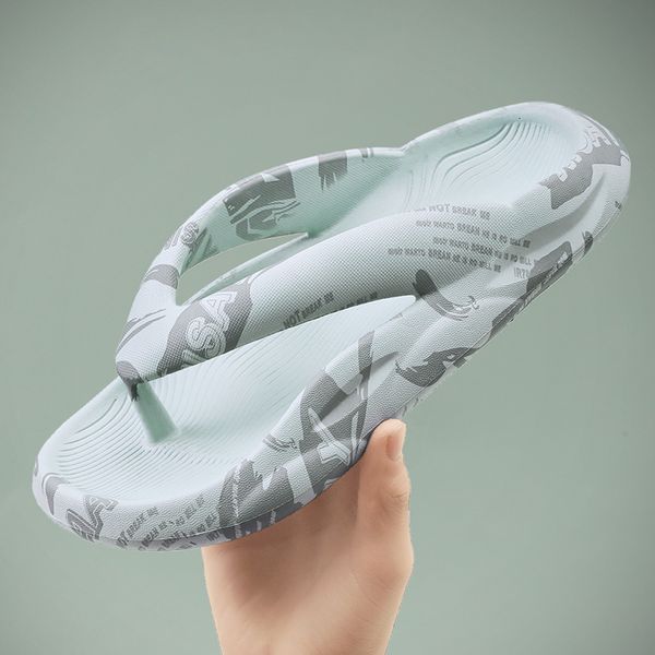 

slippers men's flip flops beach thick bottom summer outdoor shoes slides thong slipper sandals soft 230510, Black