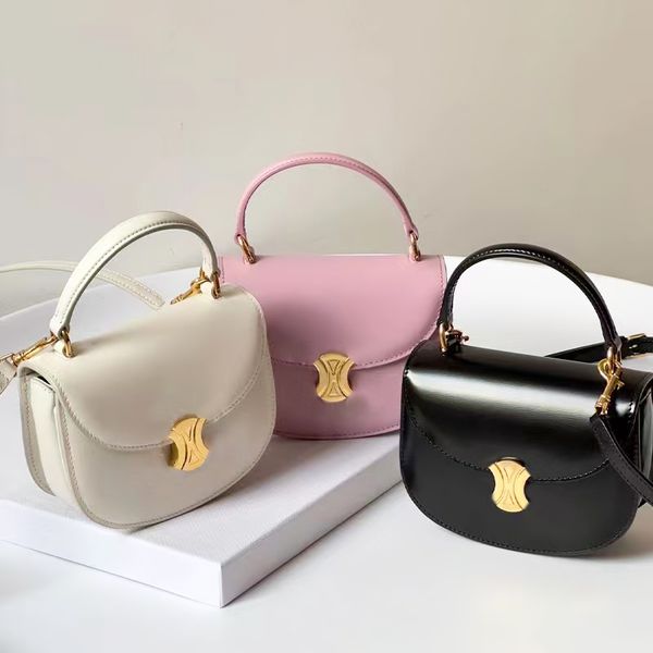 

handle lady white saddle tote bag womens gym mens besace triomphe designer bag mini pochette handbag clutch bag fashion wallet cowhide cross