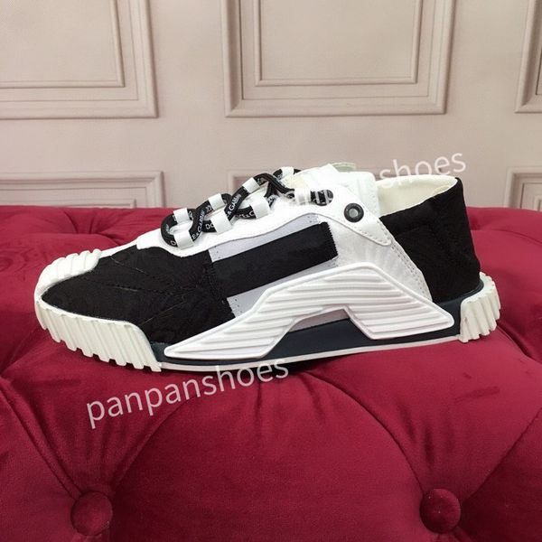 

2023new fashion brand casual shoes mens designer leather lace-up sneakers fashion lady flat running letters shoes platform sneaker, Black