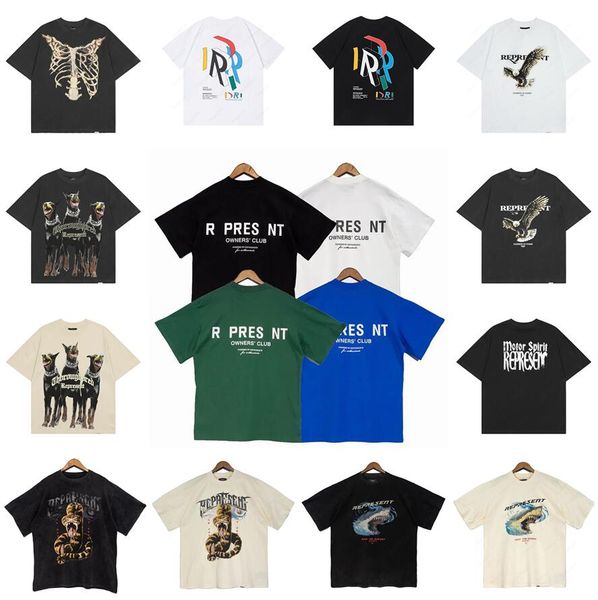 

team mens t shirts summer women designers tshirts loose tees fashion brands casual shirt luxurys represents clothing street tees, White;black