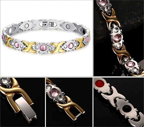 

ningzi non removable magnet bracelet fashion mens ornament, Golden;silver