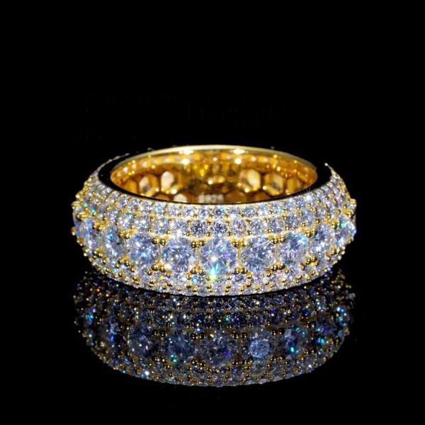 

sterling silver 925 fine jewelry ring custom vvs moissanite iced out hip hop diamond rings