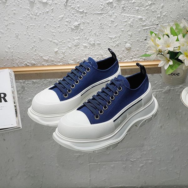

2023 vintage casual shoes men women calfskin designer sneakers fashion increasing platform shoe 0426, Black