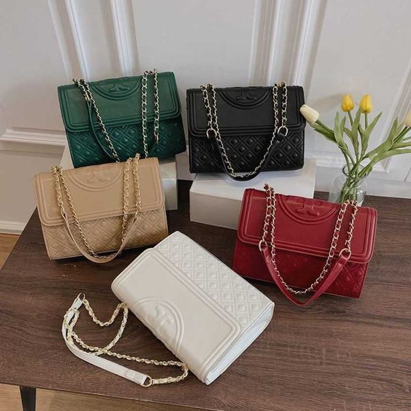 

50% off 2023 handbag advanced embossed letter women's new fashion lingge one shoulder underarm chain strap crossbody small square bag