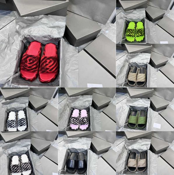 

wmns rubber pool slides writing designer women chunky slipper summer knitted woven slide platform high heels paris b white black fluo green