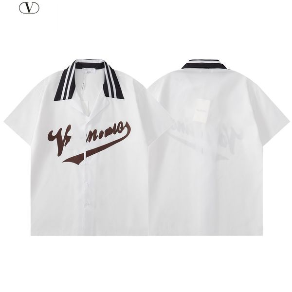 

men designer shirts summer shoort sleeve casual shirts fashion loose polos beach style breathable tshirts tees clothing size -3xl. sc001, White;black