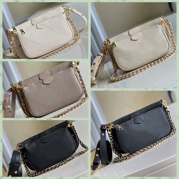 

womens crossbody bags multi pochette leather wallet chain wallet shoulder accessoires handbag classic 3in 1 piece set clutch luxury cosmetic