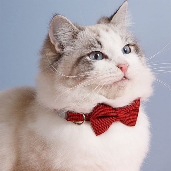 

pet collars with bow tie,personalized breakaway kitten collar for girl boy cats, suitable for neck circumference of 22-28cm