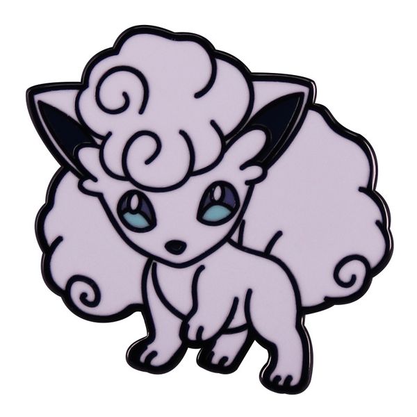 

white six tailed brooch cute anime movies games hard enamel pins collect metal cartoon brooch backpack hat bag collar lapel badges, Blue