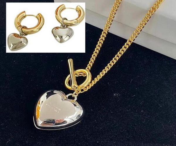 

color matching love pendant ot buckle designer women039s necklace earrings sets9487467, Silver