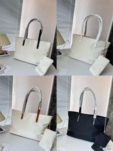 

new canvas tote bag fashion shoulder bag luxury handbag wallet designer messenger bag classic black and white with box