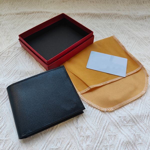 

men leather wallet bank card holder luxury brand handbag womens cardholder pocket slim passport bag thin double fold designer wallets, Red;black