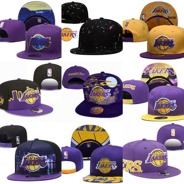 

2022-2023 snapbacks los angeles''lakers''basketball hats sports caps adjustable fit hat, Black;white