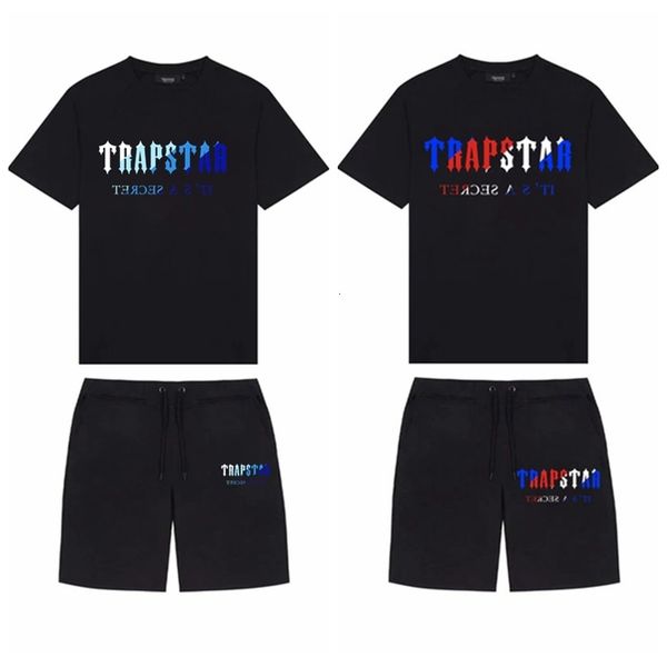 

men's tracksuits summer trapstar men's t-shirtbeach shorts set summer sportswear jogging pants street harajuku 230511, Gray