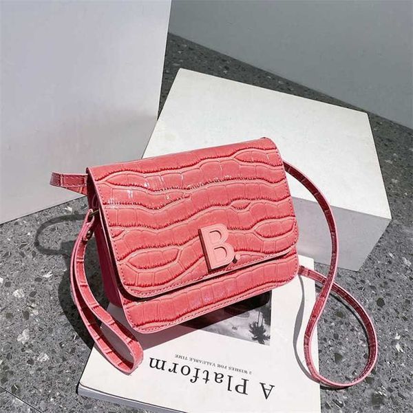

23% 2023 fashion handbag new crocodile pattern organ high versatile tofu small square women's one shoulder oblique straddle bag