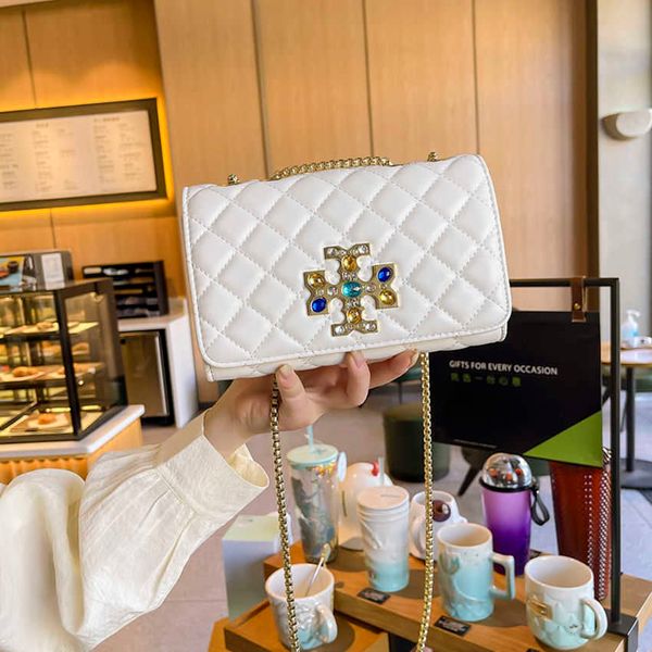 

50% off 2023 fashion hand light luxury niche autumn new trendy women's small wind diamond grid chain single shoulder crossbody bag for