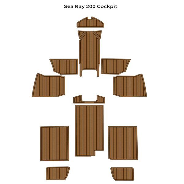 

sea ray 200 cockpit pad boat eva foam faux teak deck floor mat flooring