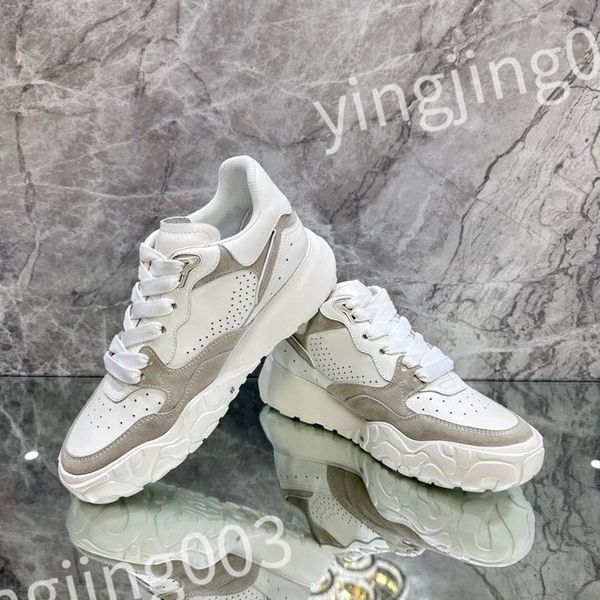 

luxury designer woman shoe leather lace up men fashion platform sneakers white black mens womens casual shoes